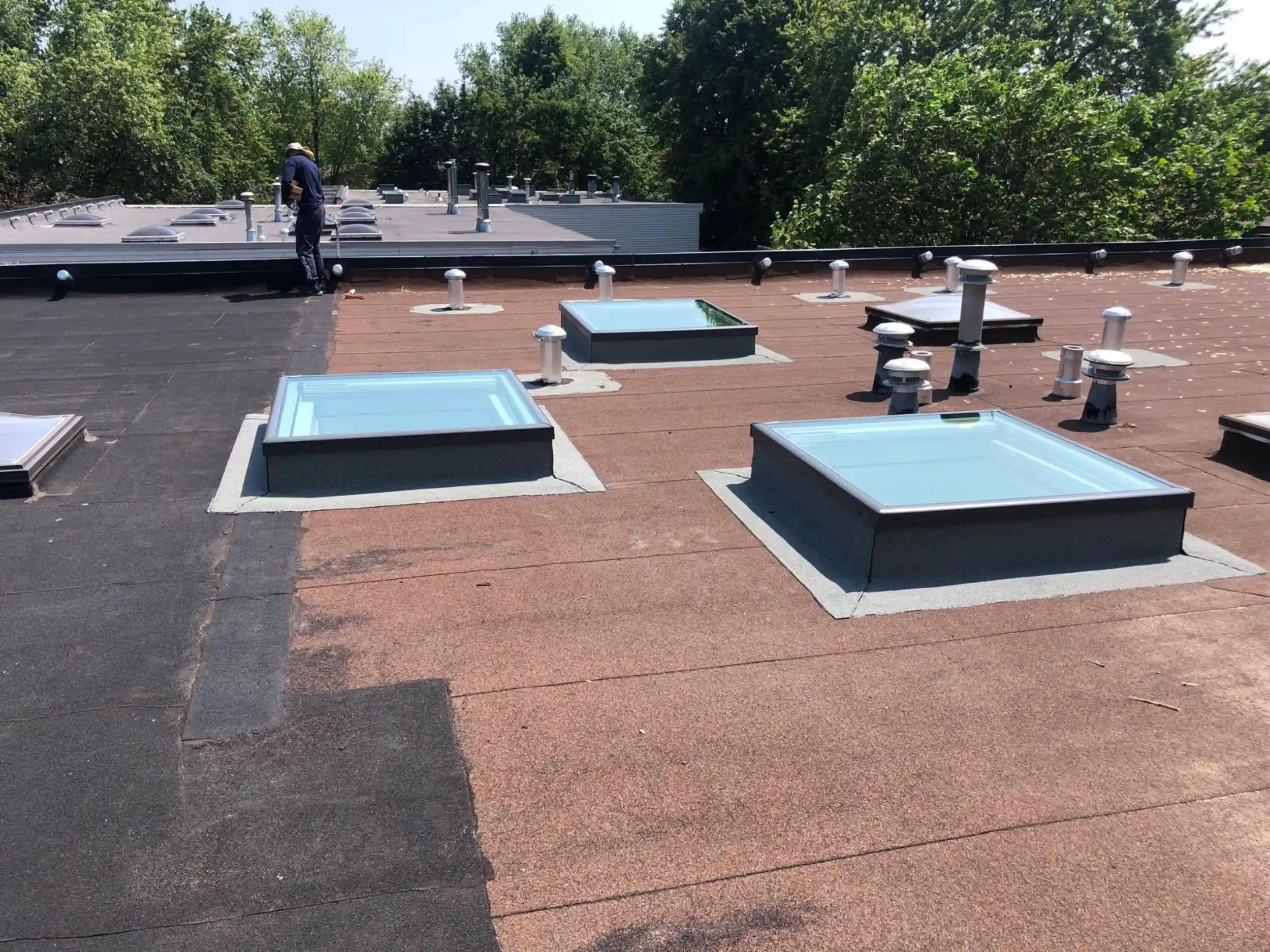Toronto-Skylight-Installers-skylight-repairs-replacement-October.30.2024-5 Finished flat-roof skylight installation by Toronto Skylight Installers