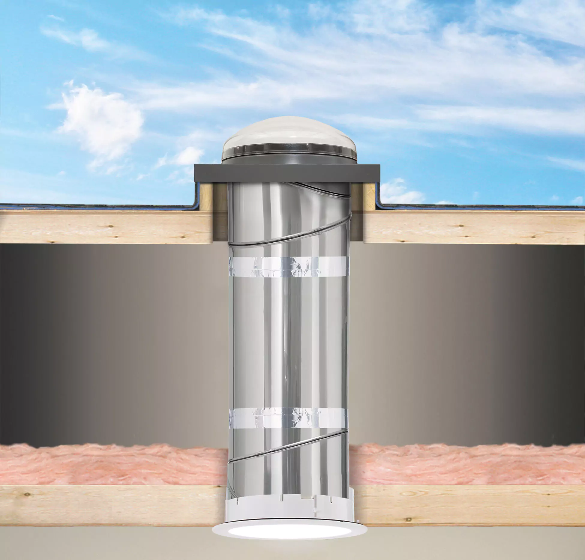 VELUX TCR rigid curb mounted sun tunnel diagram