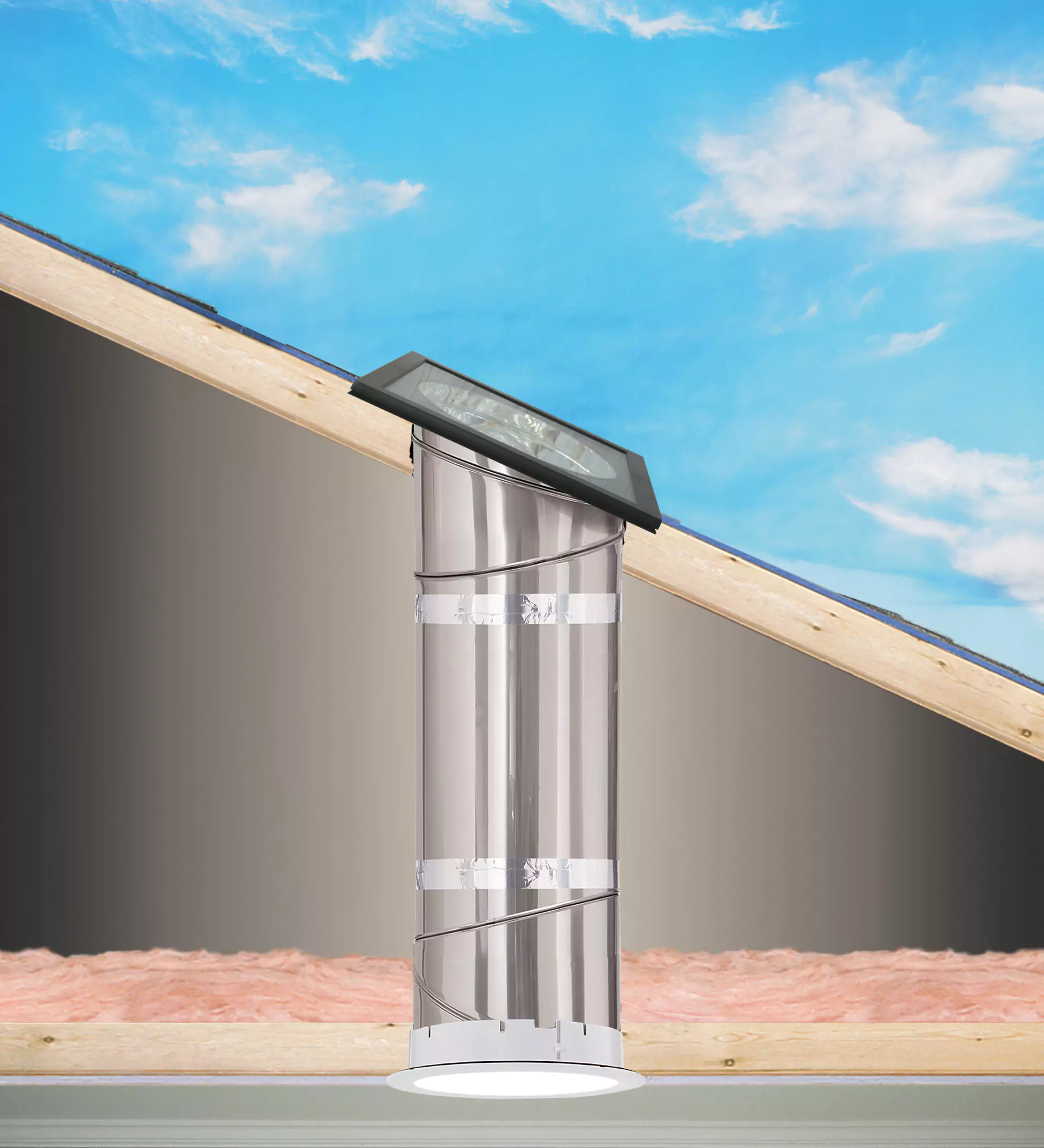 VELUX TLR rigid flat glass sun tunnel diagram