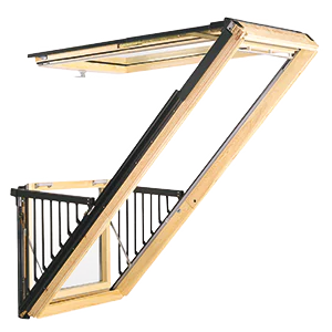 VELUX Cabrio balcony roof window profile diagram