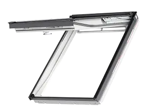 VELUX top-hinged roof window profile diagram