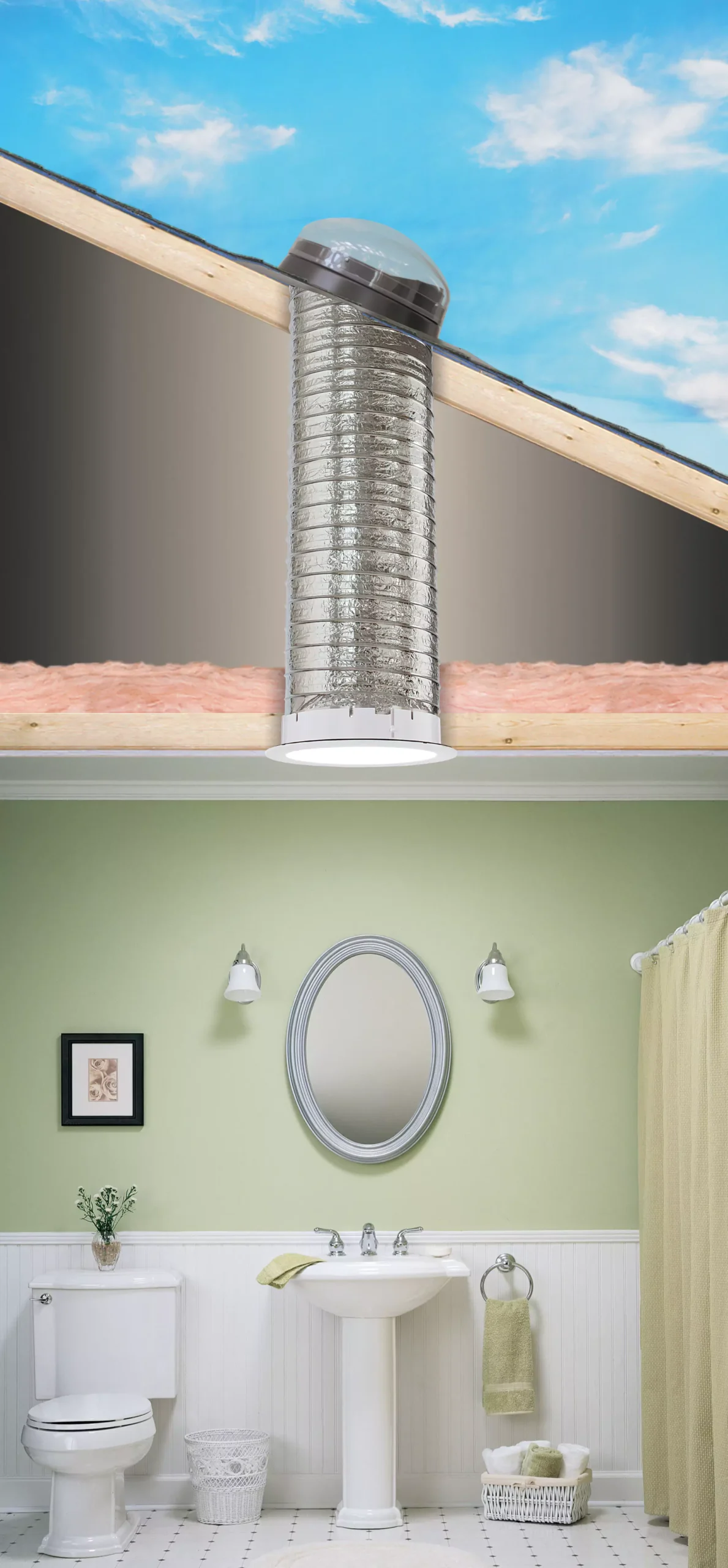 VELUX TGF flexible low profile sun tunnel diagram