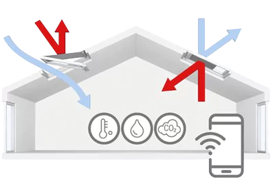 VELUX Active smart skylight control app screenshot
