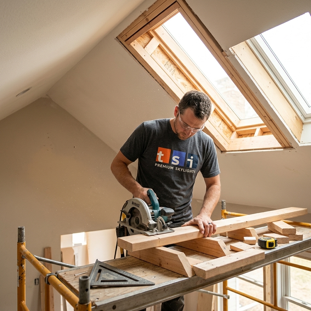 A highly specialized commercial glazing crew utilizing a massive heavy-duty crane to carefully lower a 1,500-pound custom-shaped skylight onto a reinforced Toronto roof.