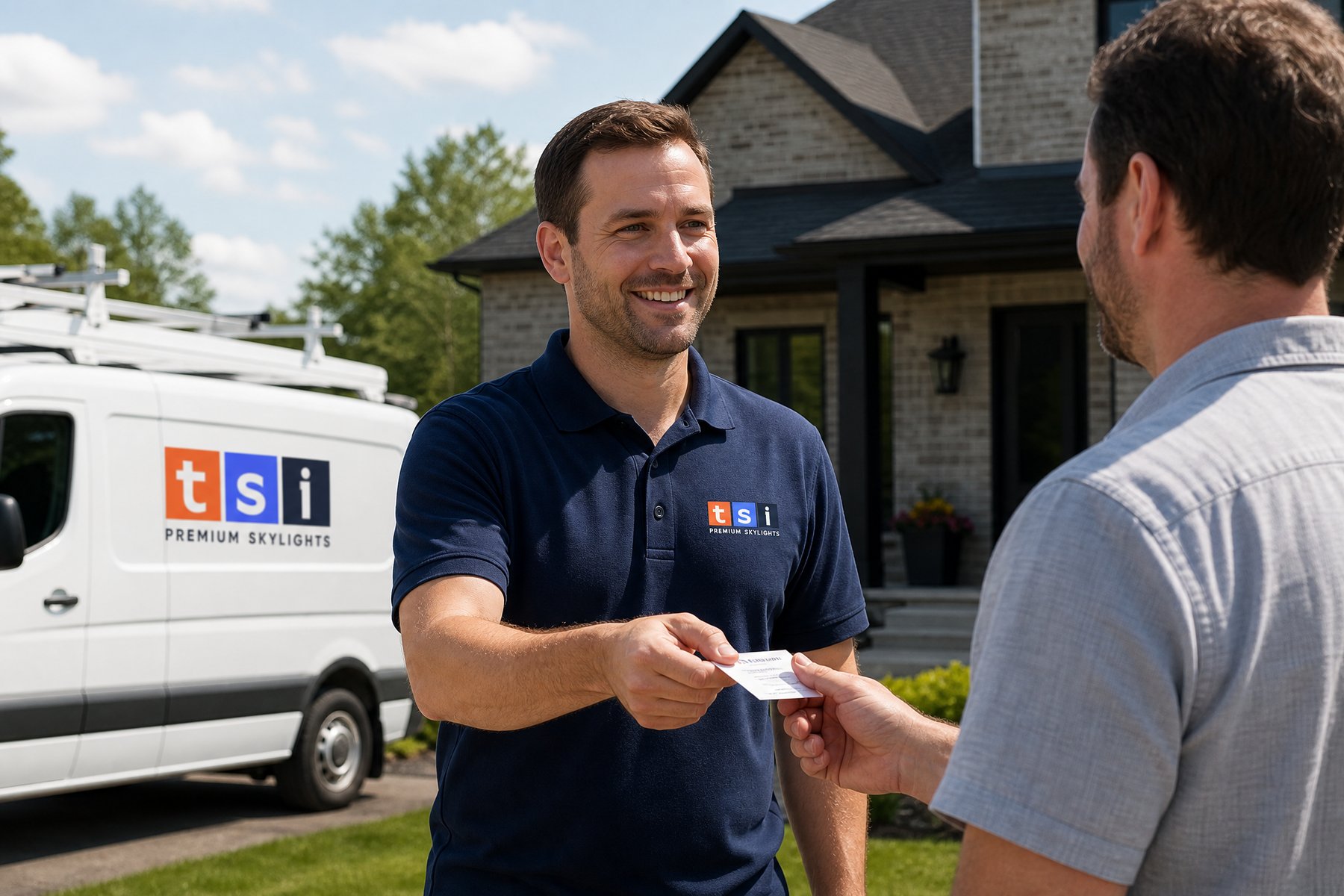 Friendly TSI team member connecting with a customer in East Gwillimbury