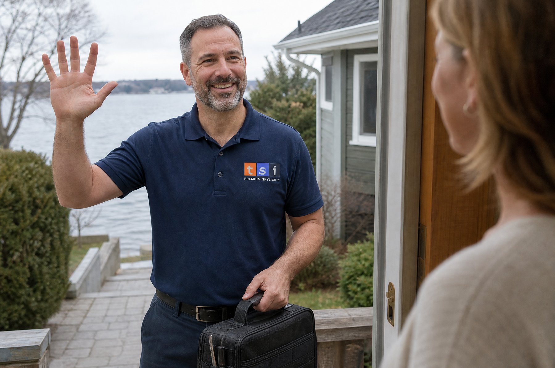 Friendly TSI team member connecting with a customer in Georgina