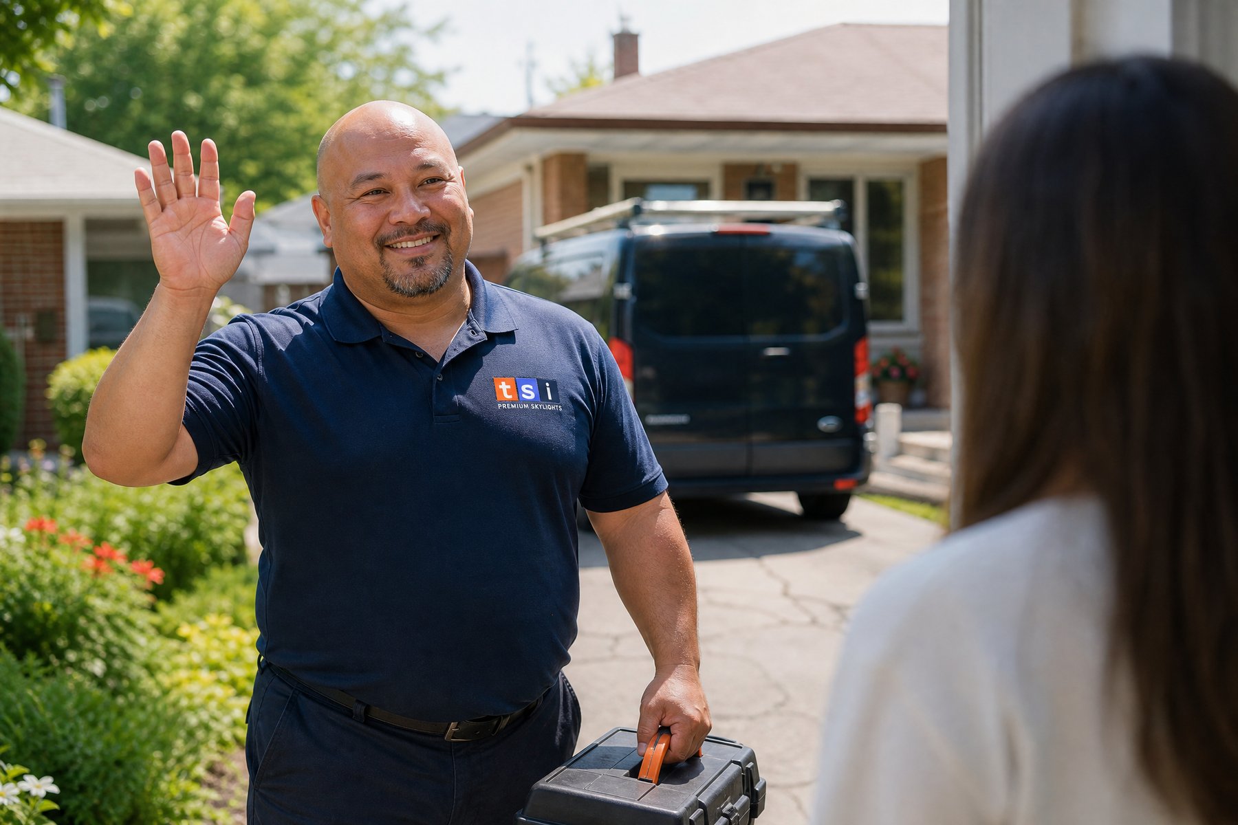 Friendly TSI team member connecting with a customer in Scarborough