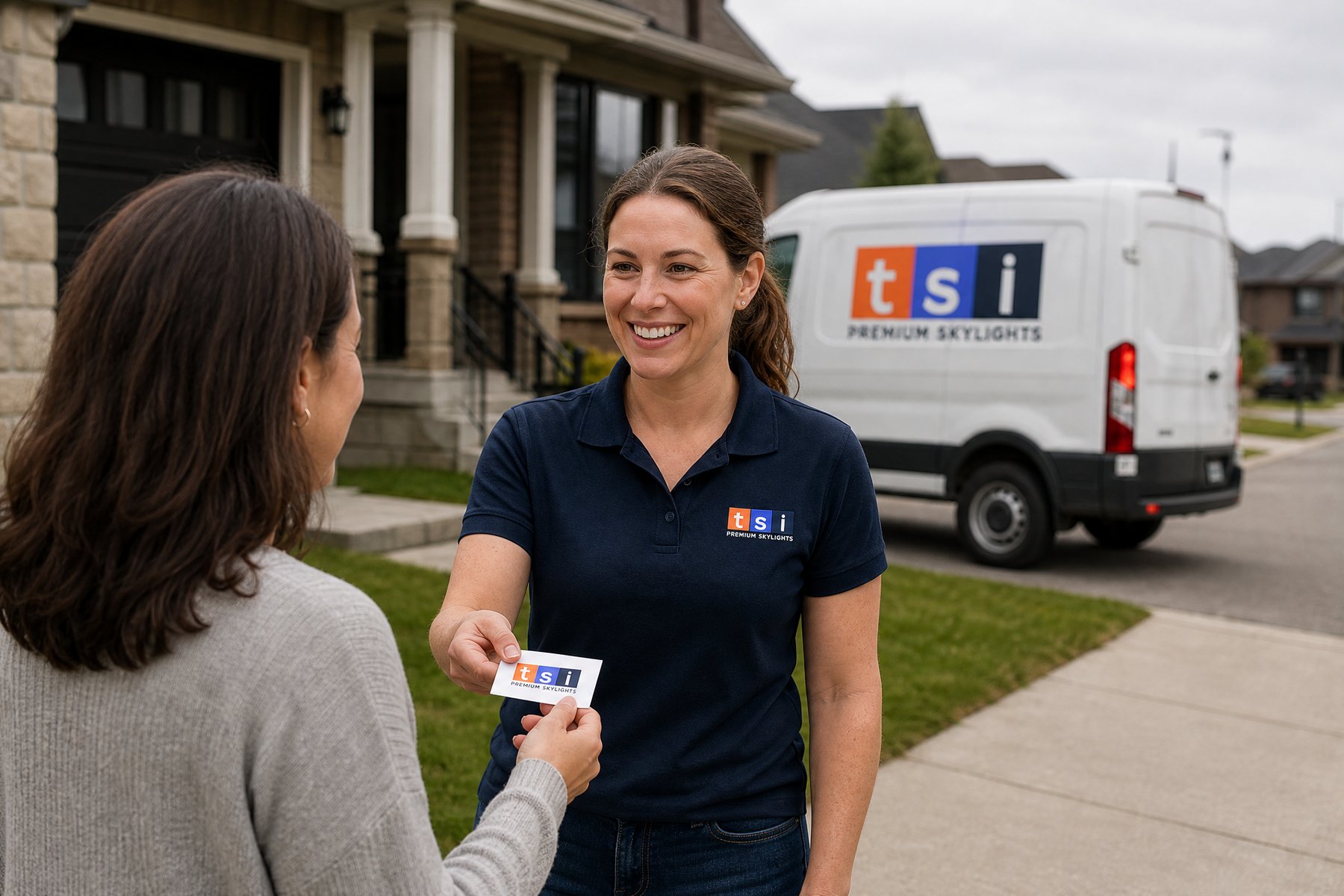 Friendly TSI team member connecting with a customer in Milton