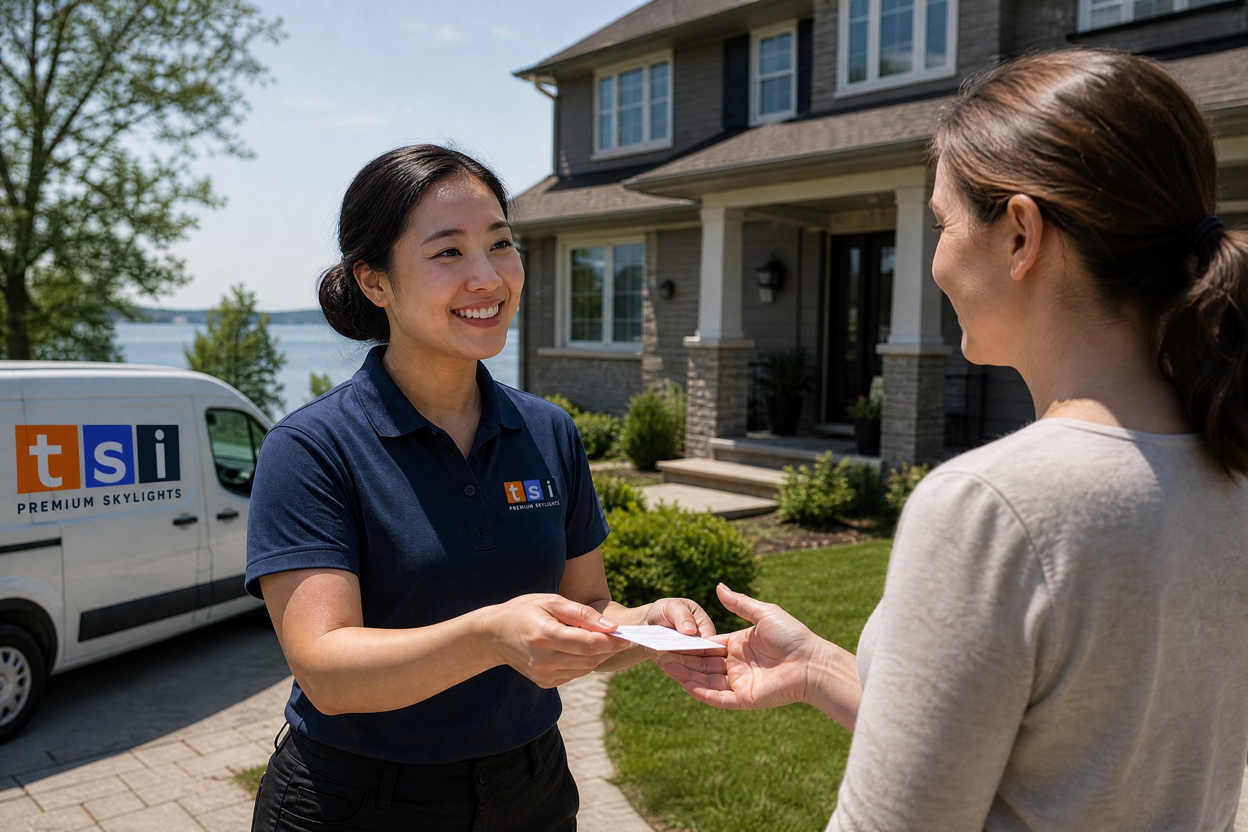 Friendly TSI team member connecting with a customer in Pickering