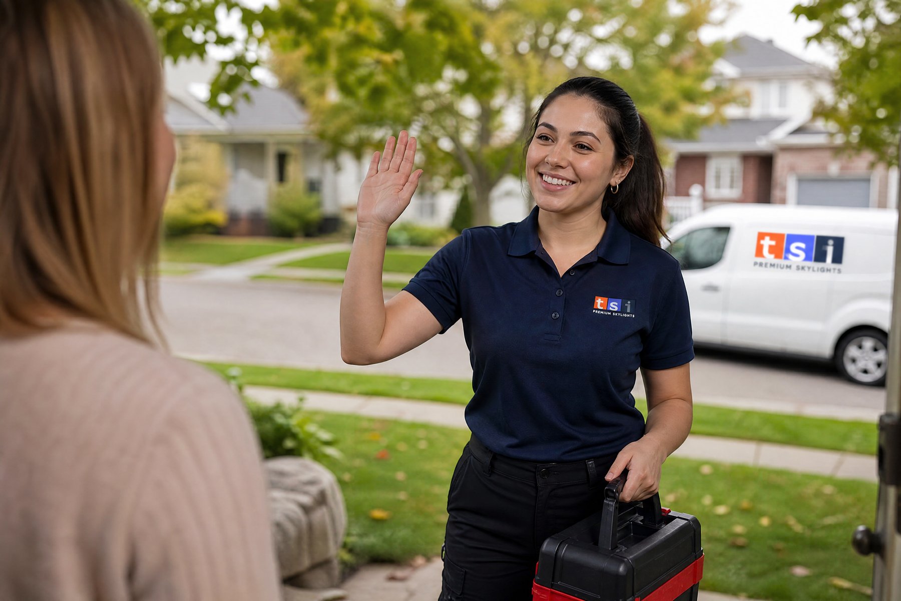 Friendly TSI team member connecting with a customer in Whitby