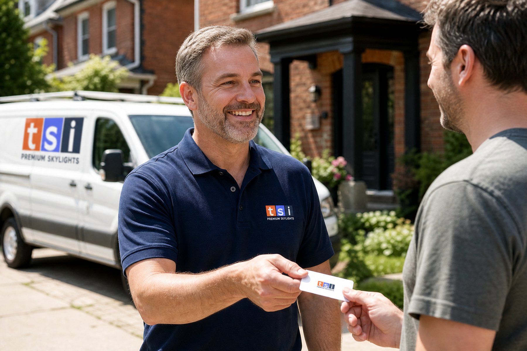 Friendly TSI team member connecting with a customer in Oshawa