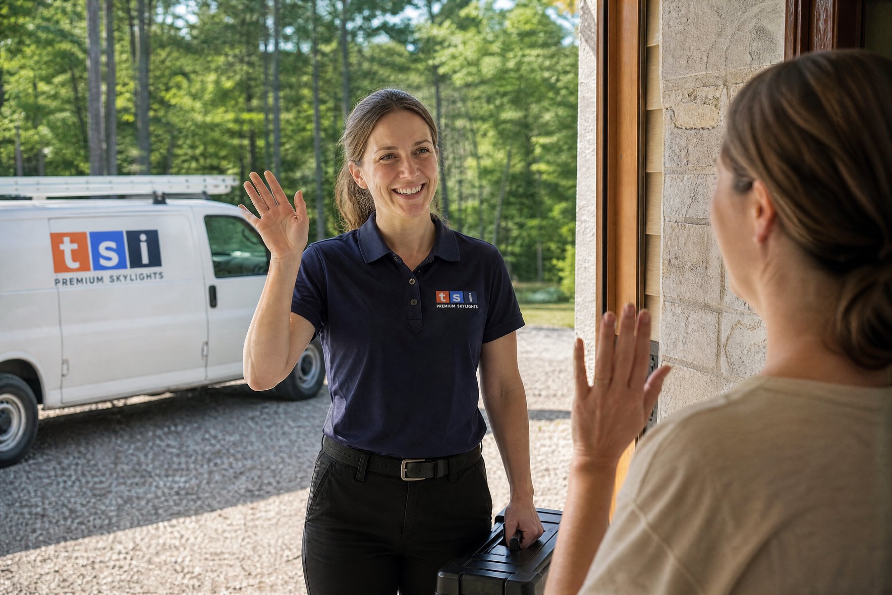 Friendly TSI team member connecting with a customer in Uxbridge